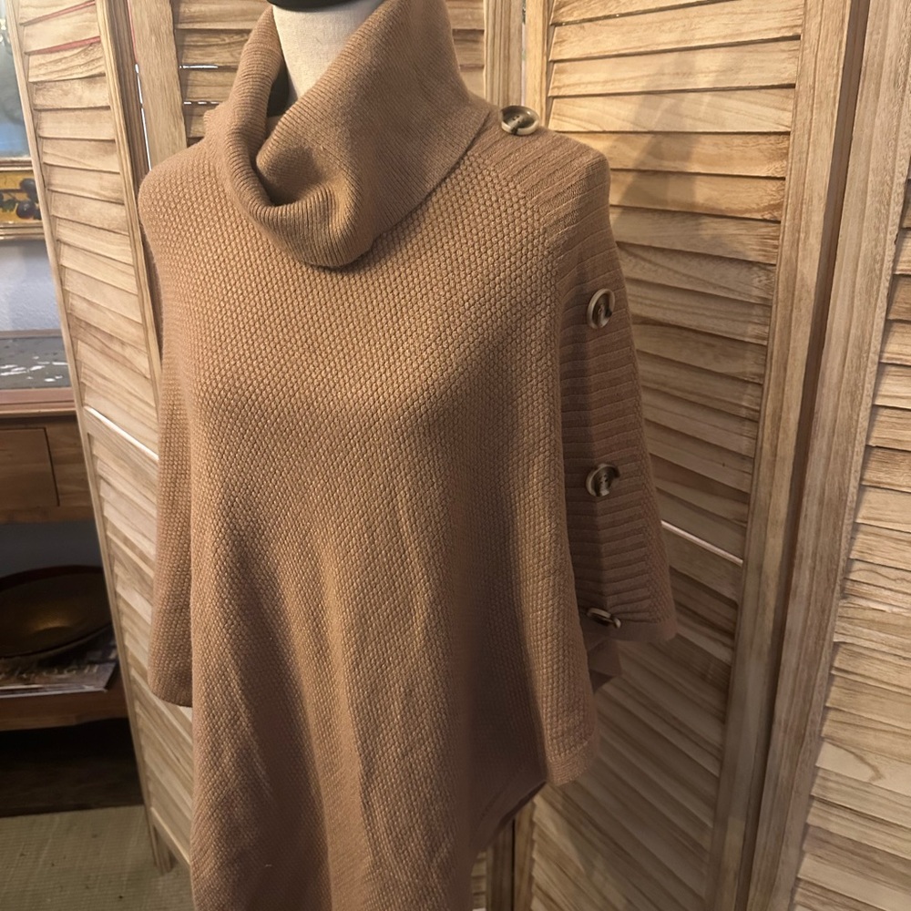 Elegant Brown Cowl Neck Sweater